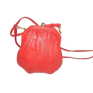 Y2K Red Leather Crossbody Handbag